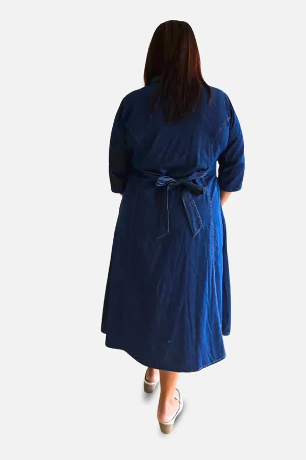 Blue_Denim_Sleeveless_A-Line_Shirt_Dress_For_Women