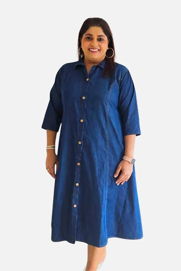Blue_Denim_Sleeveless_A-Line_Shirt_Dress_For_Women
