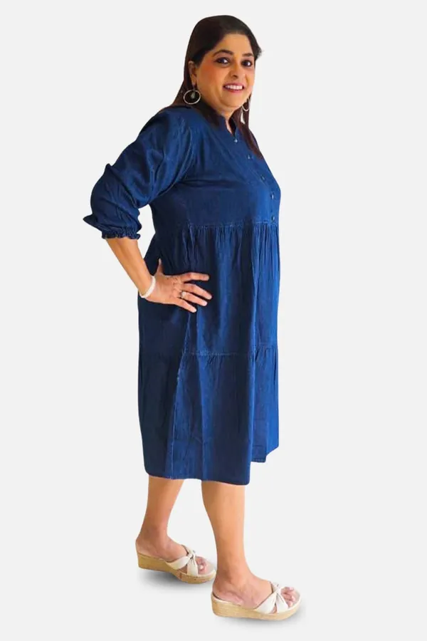 Blue_Soft_Denim_Relaxed_Fit_Tiered_Dress_For_Women
