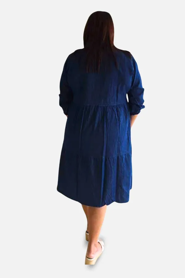 Blue_Soft_Denim_Relaxed_Fit_Tiered_Dress_For_Women