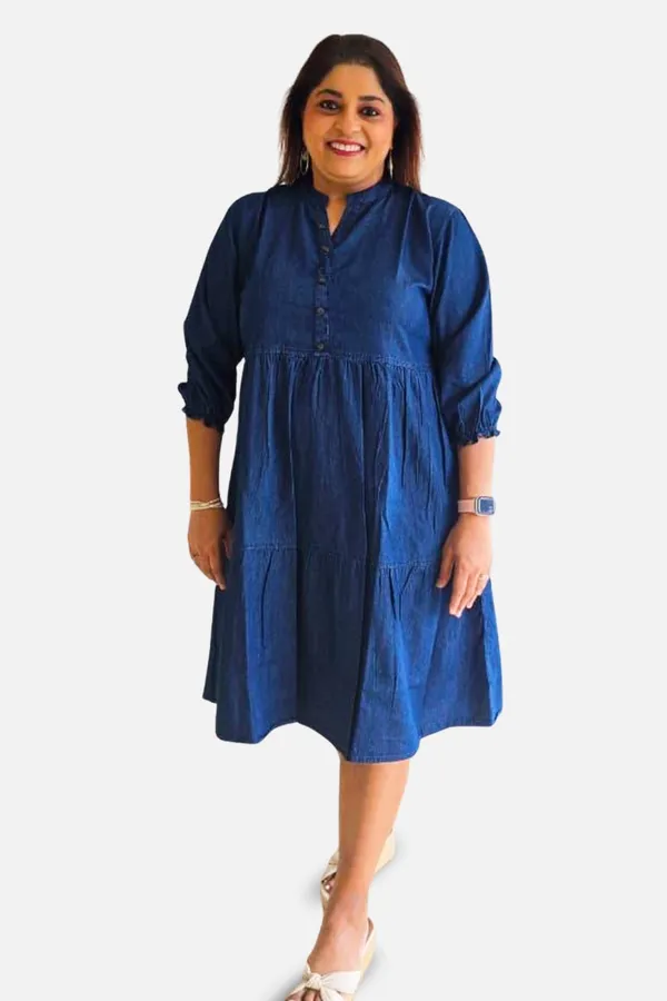 Blue_Soft_Denim_Relaxed_Fit_Tiered_Dress_For_Women