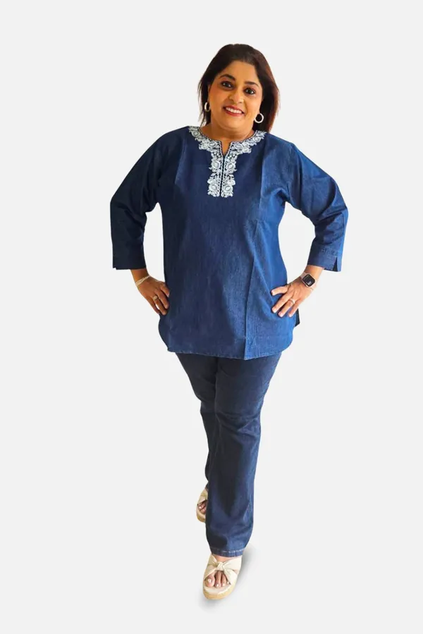 Blue_Soft_Denim_Relaxed_Fit_Embroidered_Tunic_For_Women