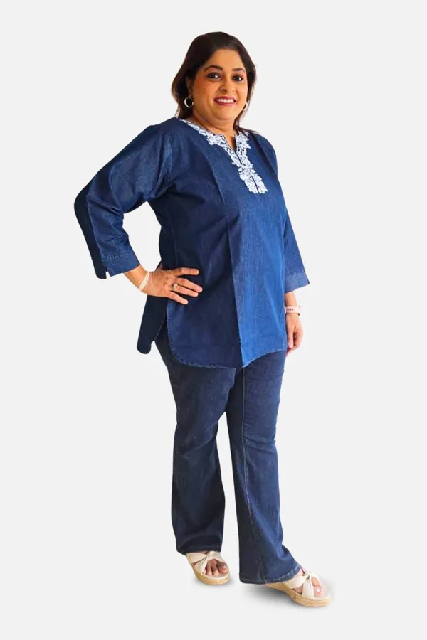 Blue_Soft_Denim_Relaxed_Fit_Embroidered_Tunic_For_Women