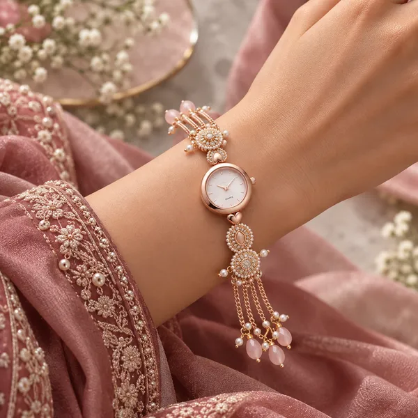 Rose_Gold_Pearl_Detail_Bracelet_Watch_For_Women