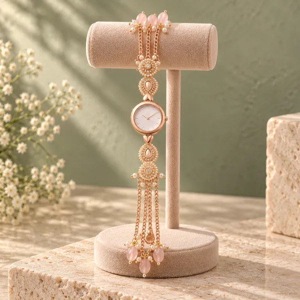 Rose_Gold_Pearl_Detail_Bracelet_Watch_For_Women
