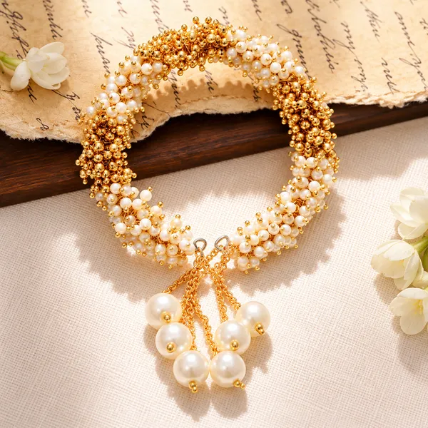 Gold-Tone_Pearl_Beaded_Necklace_For_Women