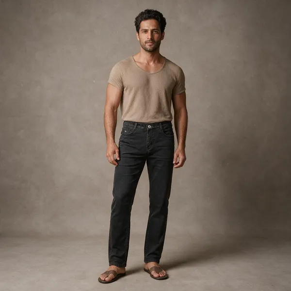 Black_Denim_Narrow_Fit_Jeans_for_Men