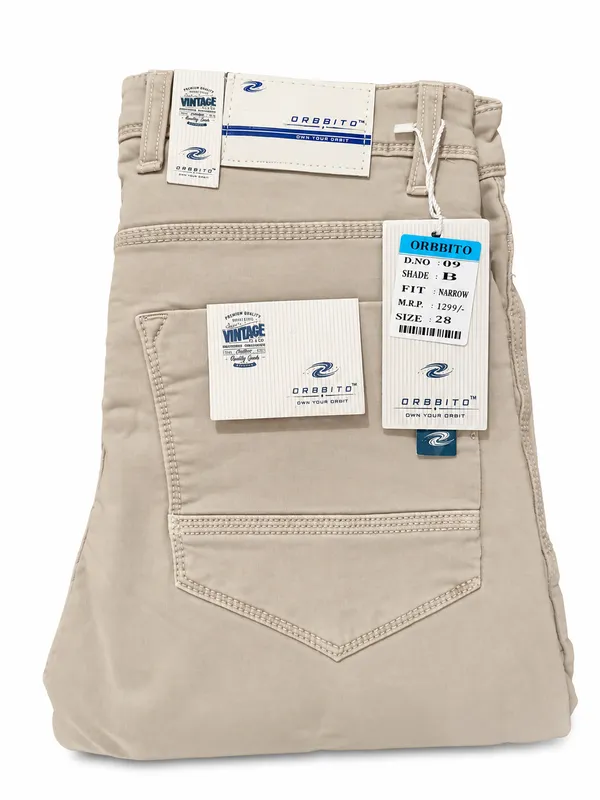 Beige_Narrow_Fit_Trousers_for_Men