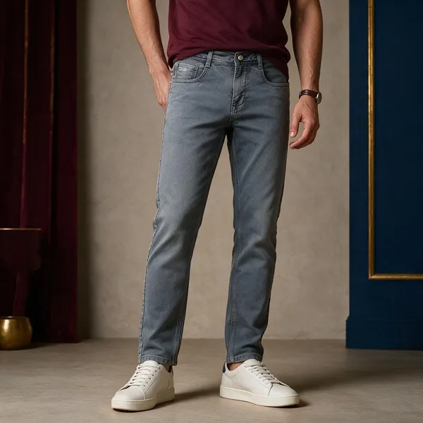 Grey_Denim_Slim_Fit_Jeans_For_Men