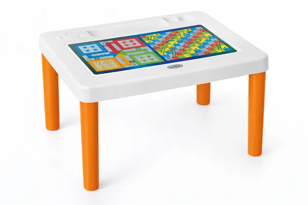 Plastic_White_Orange_Ludo_Print_Kids_Activity_Table