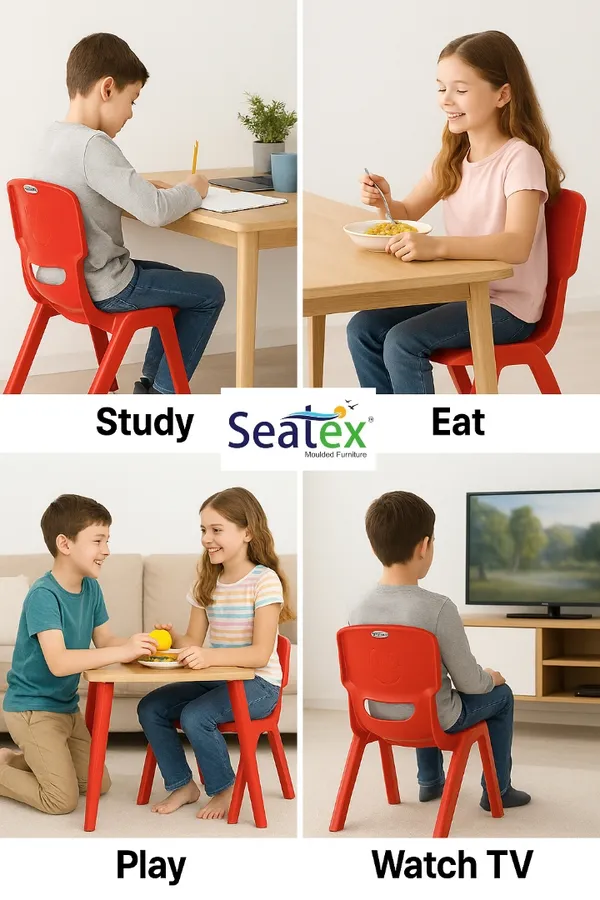 Plastic_Red_Four-Leg_Kids_Chair