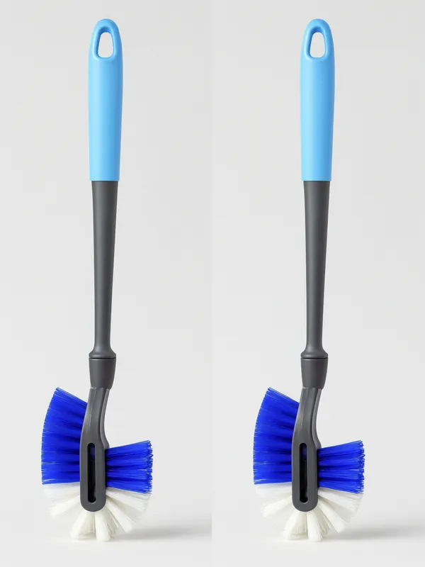 Plastic_Blue_Black_Long_Handle_Kitchen_Dish_Cleaning_Brush