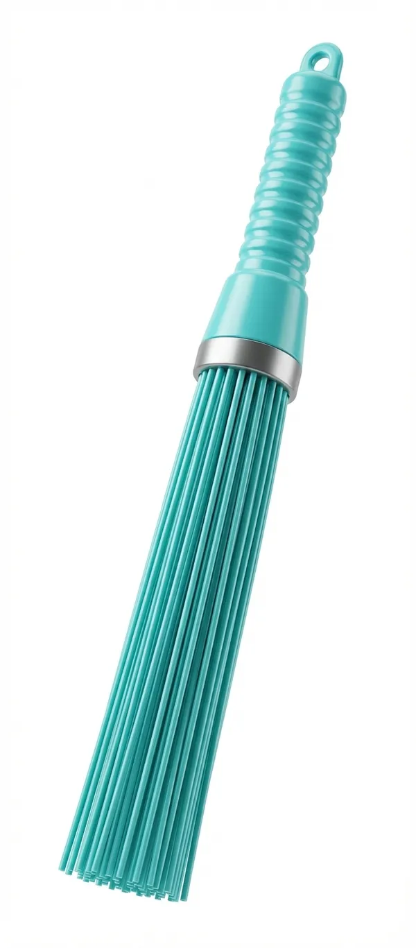 Plastic_Everyday_Solid_Turquoise_Long_Handle_Broom