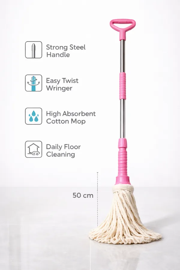 Cotton_White_Twist_Floor_Mop_With_Metal_Handle