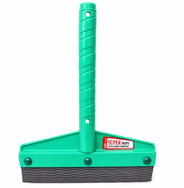 Plastic_Green_Rubber_Edge_Long_Handle_Floor_Wiper