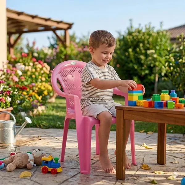 Pink_Plastic_Kids_Chair