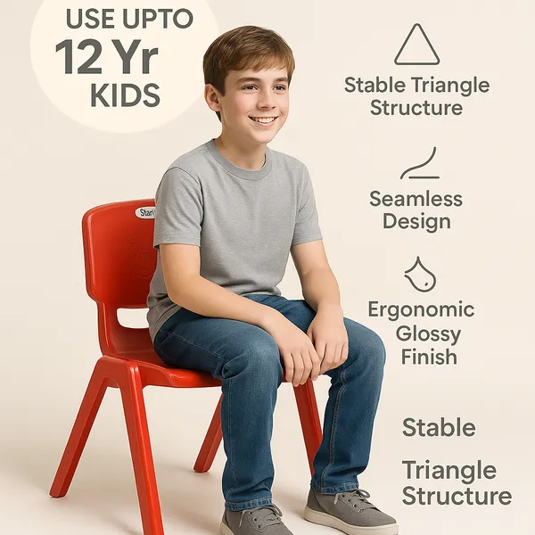 Plastic_Red_Four-Leg_Kids_Chair