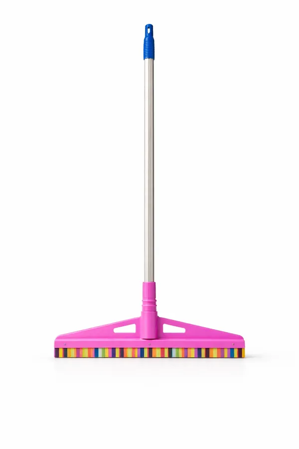 Plastic_Heavy_Foam_Pink_Floor_Wiper_Long_Handle