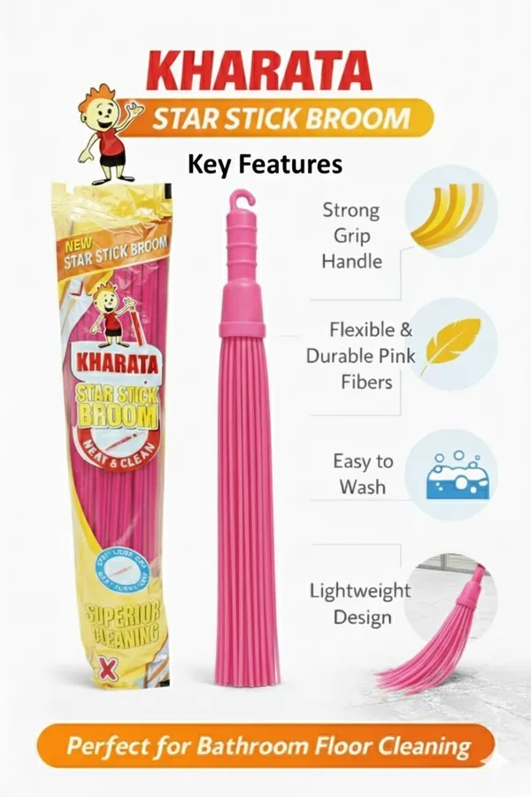 Plastic_Long_Handle_Pink_Bathroom_Cleaning_Brush_50Cm