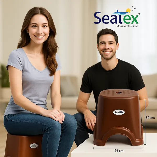 Plastic_Moulded_Brown_Square_Utility_Stool