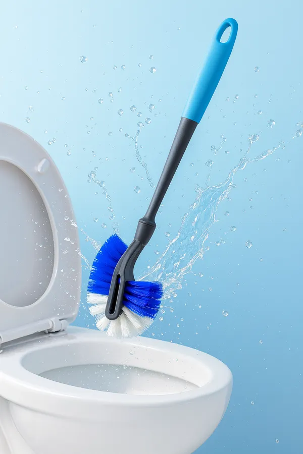 Plastic_Blue_Black_Long_Handle_Kitchen_Dish_Cleaning_Brush