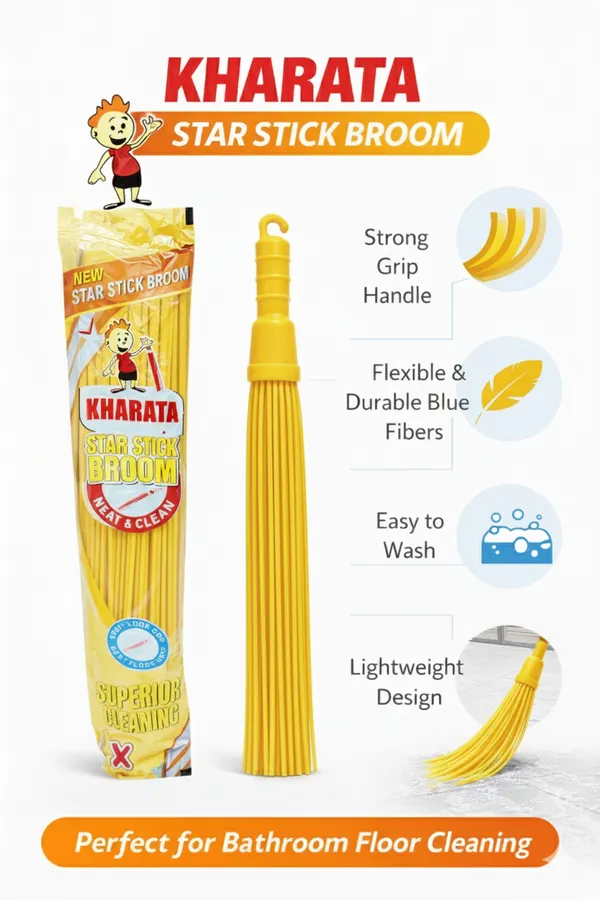 Plastic_Everyday_Solid_Yellow_Long_Handle_Cleaning_Brush