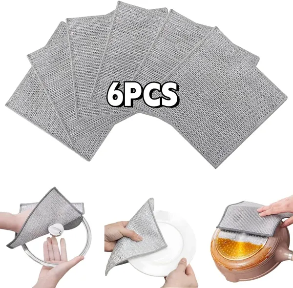 Steel_Wire_Silver_Non-Scratch_Dish_Cloth_Set_Pack_Of_6