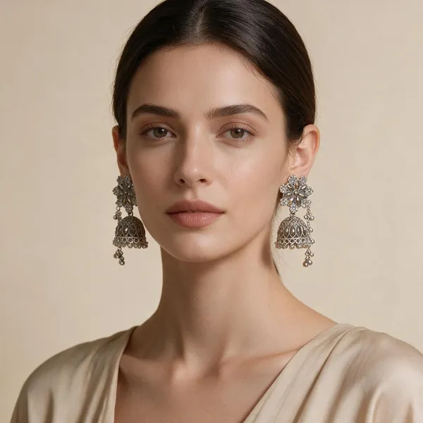 Silver_Oxidized_Alloy_Ad_Kundan_Floral_Jhumka_Earrings_For_Women