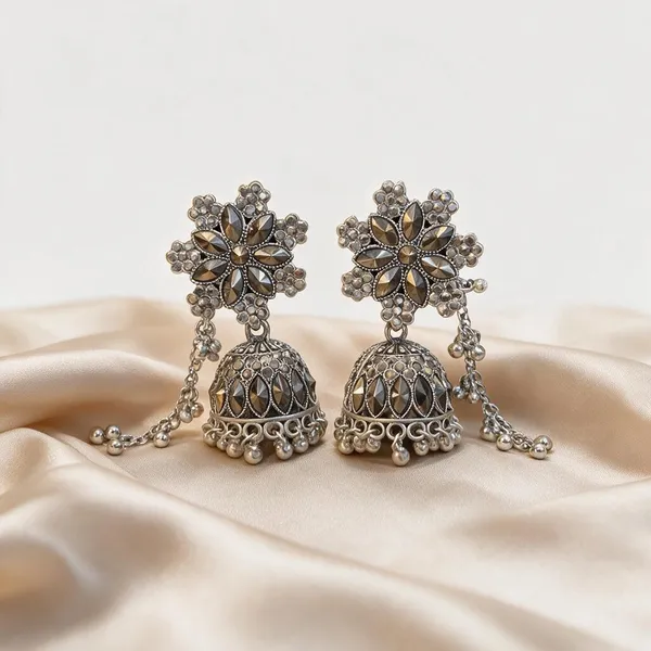 Silver_Oxidized_Alloy_Ad_Kundan_Floral_Jhumka_Earrings_For_Women