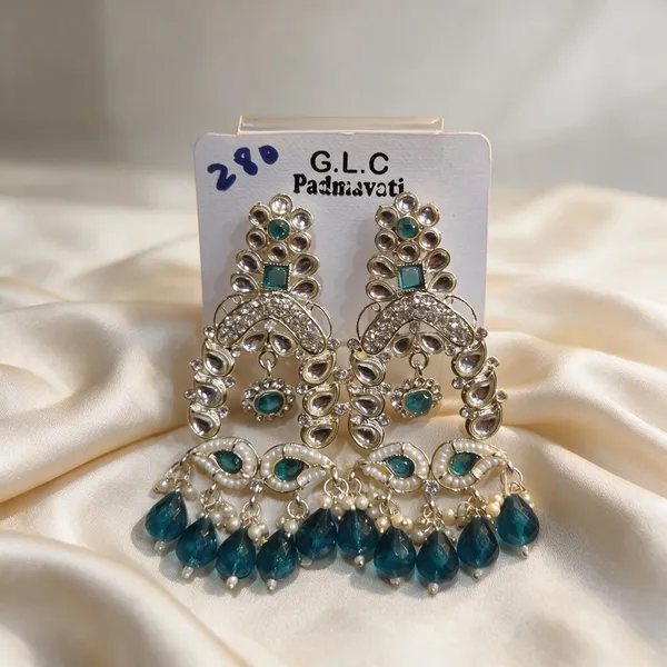 Silver_Teal_Alloy_Kundan_Ad_Stone_Crystal_Drop_Chandelier_Earrings_For_Women