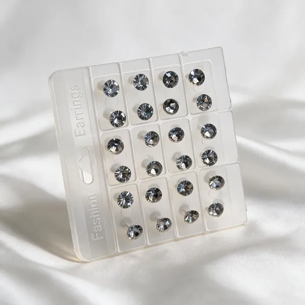 Silver_Black_Zircon_Crystal_Silver_Plated_Stud_Earrings_For_Women_Pack_Of_2