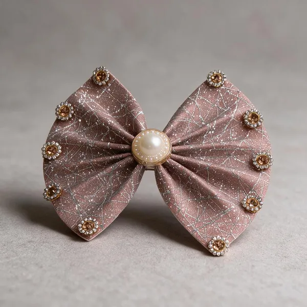 Brown_Fabric_Organza_Rhinestone_Bow_Hair_Accessory_For_Women_Pack_Of_3