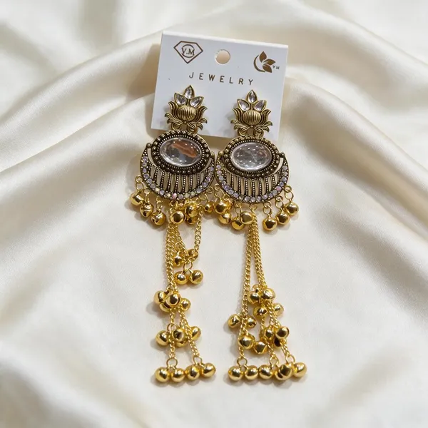 Antique_Gold_Kundan_Ghungroo_Long_Temple_Jhumka_Earrings_For_Women