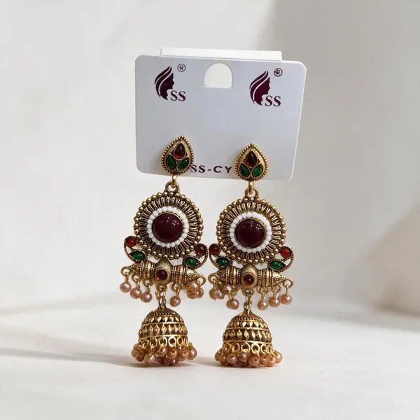 Antique_Gold_Black_Stone_Pearl_Alloy_Jhumka_Earrings_For_Women_Pack_Of_2