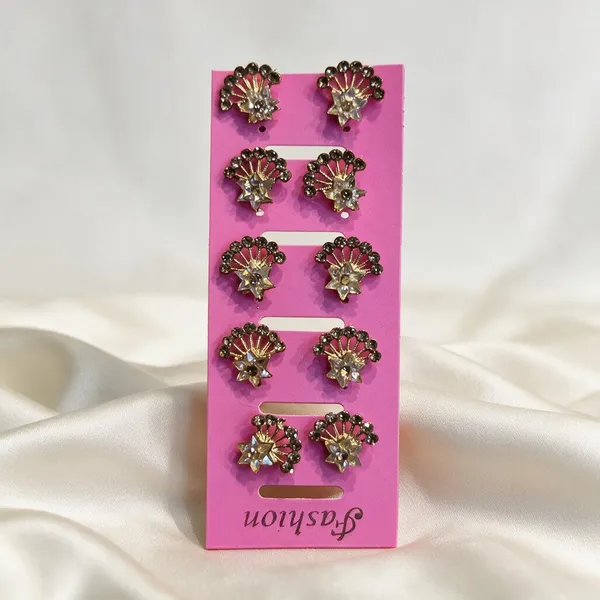 Silver_Pink_Enamel_Floral_Stud_Earrings_Set_For_Women_Pack_Of_2