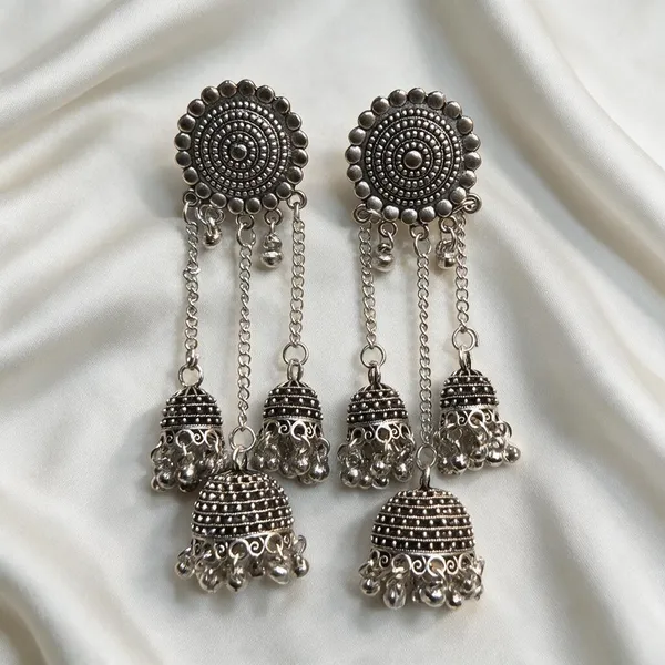 Oxidized_Silver_Alloy_Triple_Jhumka_Earrings_For_Women_Pack_Of_2
