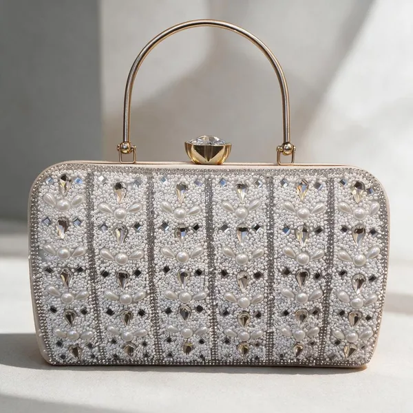 Silver_White_Velvet_Rhinestone_Pearl_Bridal_Clutch_For_Women