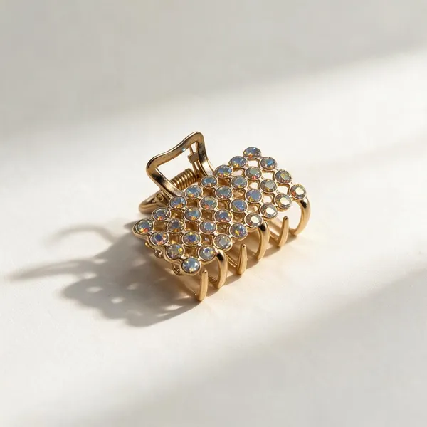 Antique_Gold_Black_Rhinestone_Crystal_Alloy_Hair_Clip_For_Women_Pack_Of_4