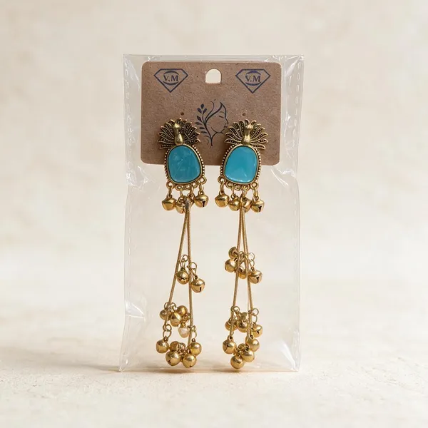 Antique_Gold_Turquoise_Stone_Tassel_Boho_Jhumka_Earrings_For_Women_Pack_Of_3