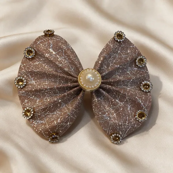Lavender_Purple_Glitter_Organza_Pearl_Rhinestone_Bow_Hair_Clip_For_Women_Pack_Of_4
