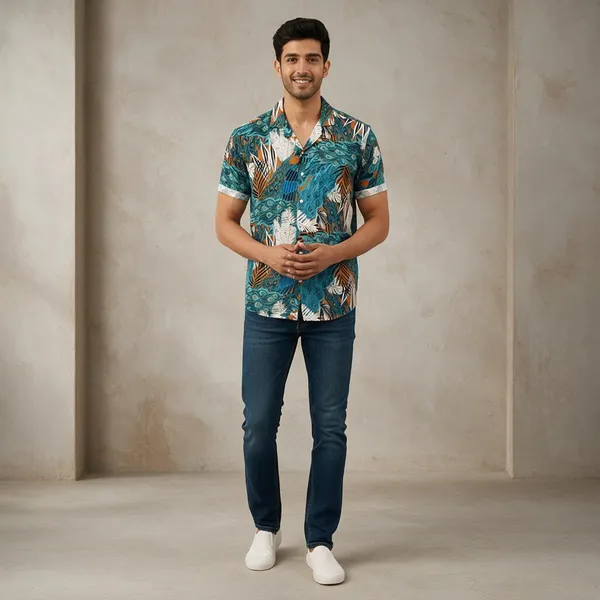The_Aviary_Cuban_Shirt_Rhapsody_In_Teal_Adults