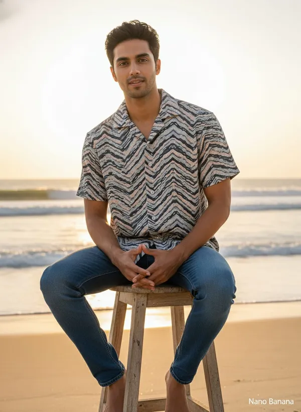 Multicolor_Lightweight_Relaxed_Fit_Cuban_Collar_Shirt_For_Men
