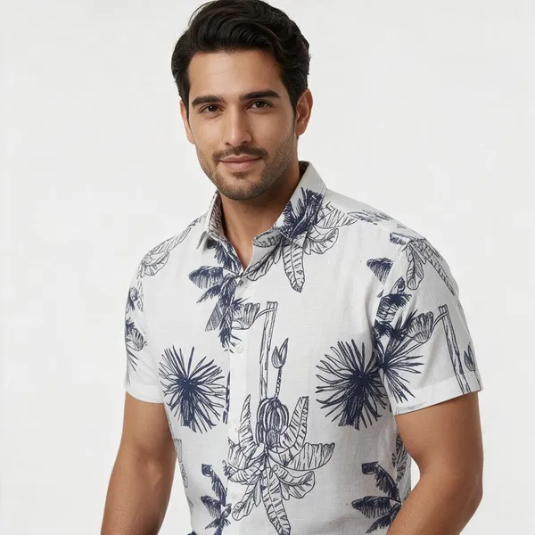 White_Printed_Relaxed_Fit_Shirt_For_Men
