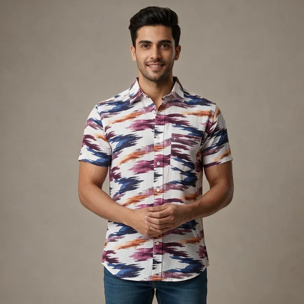 Multicolor_Geometric_Print_Relaxed_Fit_Shirt_For_Men