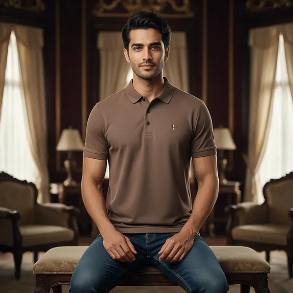 Brown_Regular_Fit_T-Shirt_For_Men