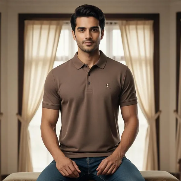 Brown_Regular_Fit_T-Shirt_For_Men
