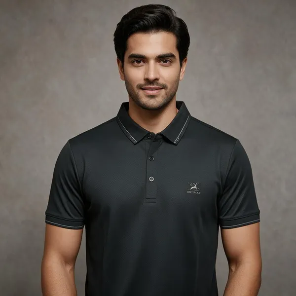 Black_Cotton_Relaxed_Fit_Polo_T-Shirt_For_Men