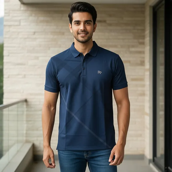 Navy_Breathable_Comfortable_T-Shirt_For_Men