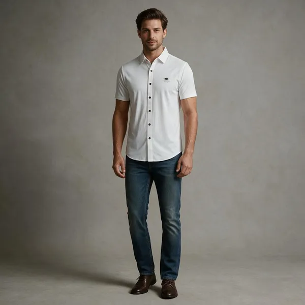 White_Breathable_Regular_Fit_Shirt_For_Men