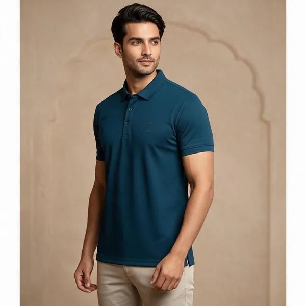 Deep_Blue_Breathable_Regular_Fit_T-Shirt_For_Men